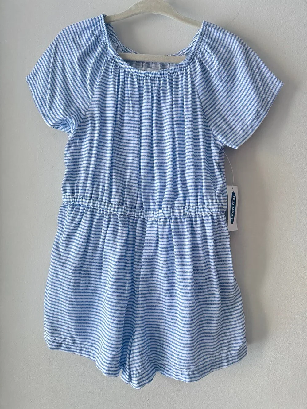 Old Navy girls shirt sleeve striped romper - 3T